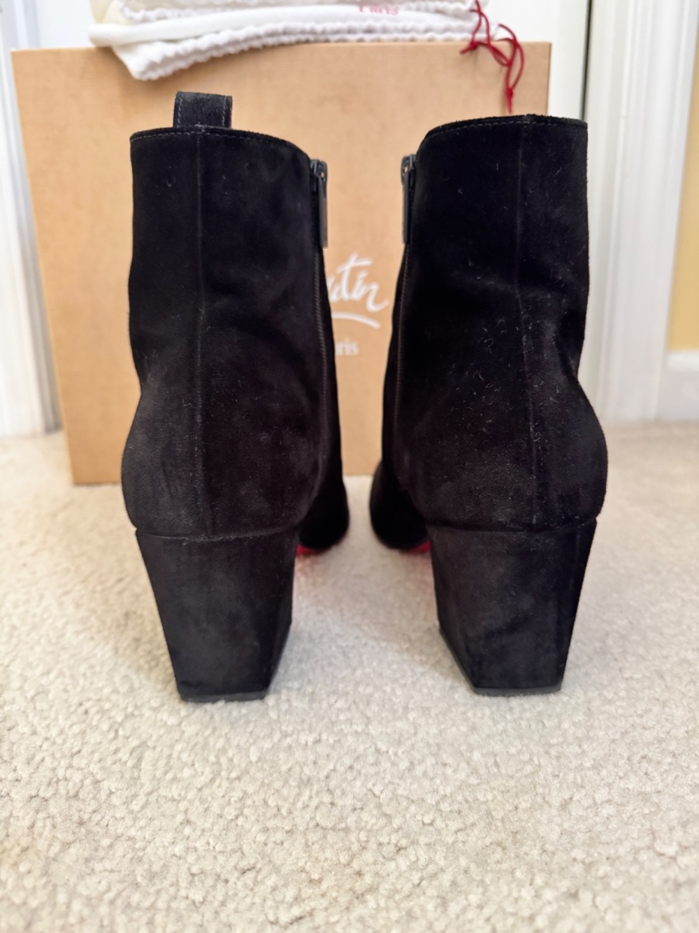 Christian Louboutin Rosalio 70 Boots - EU46/US13 Black Suede - Picture 7 of 9